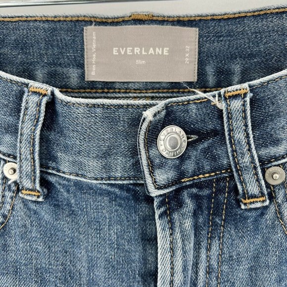 EVERLANE Slim Womens Stretch Denim 29 X 32 Jeans Lt wash - Picture 2 of 12